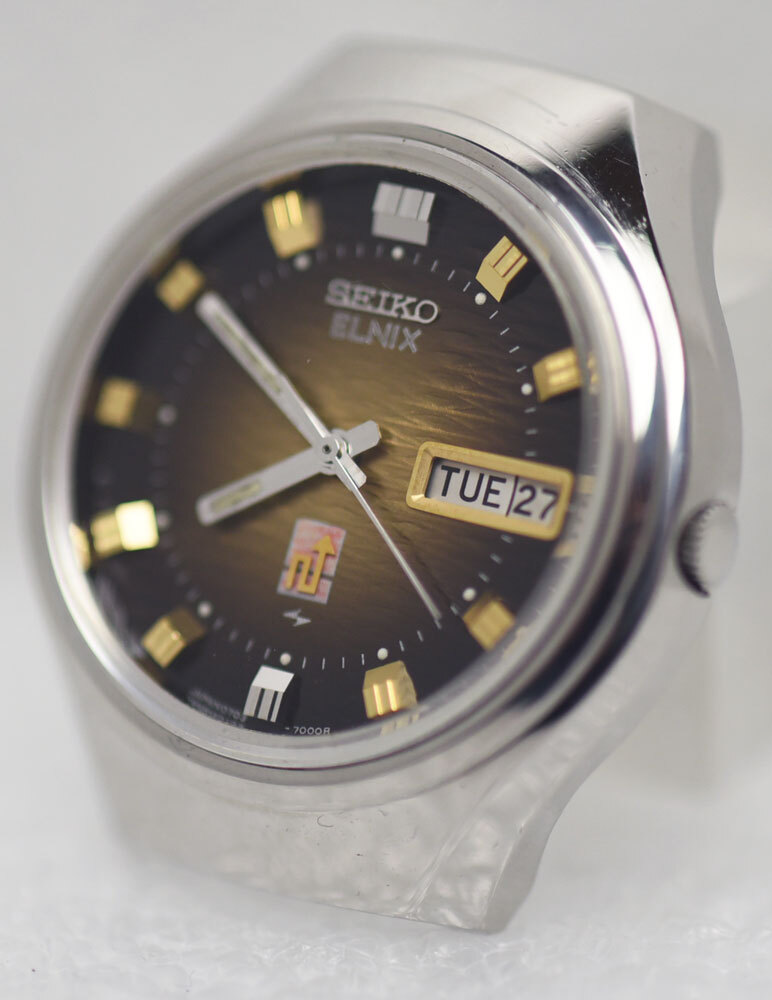 1973年 セイコー ELNIX エルニクス 変わり文字盤 電磁テンプ 0703-7000 ビンテージ 機械式 腕時計