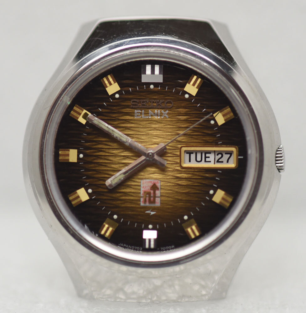 1973年 セイコー ELNIX エルニクス 変わり文字盤 電磁テンプ 0703-7000 ビンテージ 機械式 腕時計_画像1