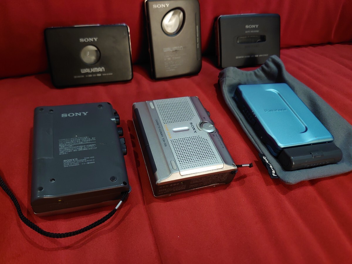 【SONY Panasonic】PORTABLE CASSETTE PLAYER ジャンク まとめ売り 6台セット WALKMAN WM- RQ- TCM- ポータブル カセットプレーヤーの画像6