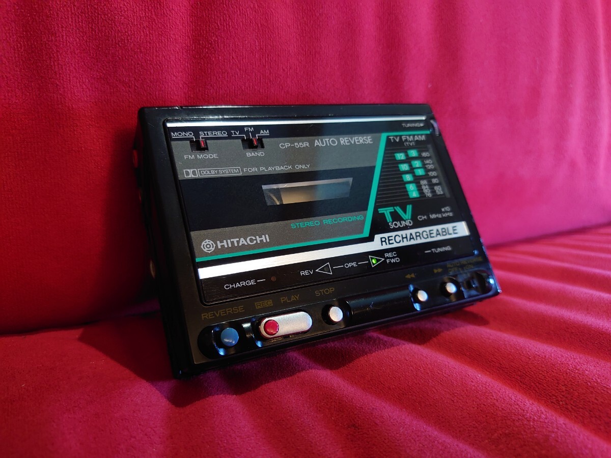 【HITACHI】CP-55R vintage PORTABLE RADIO CASSETTE RECORDER 日立 ラジオ カセットレコーダー カセットプレーヤー ジャンク