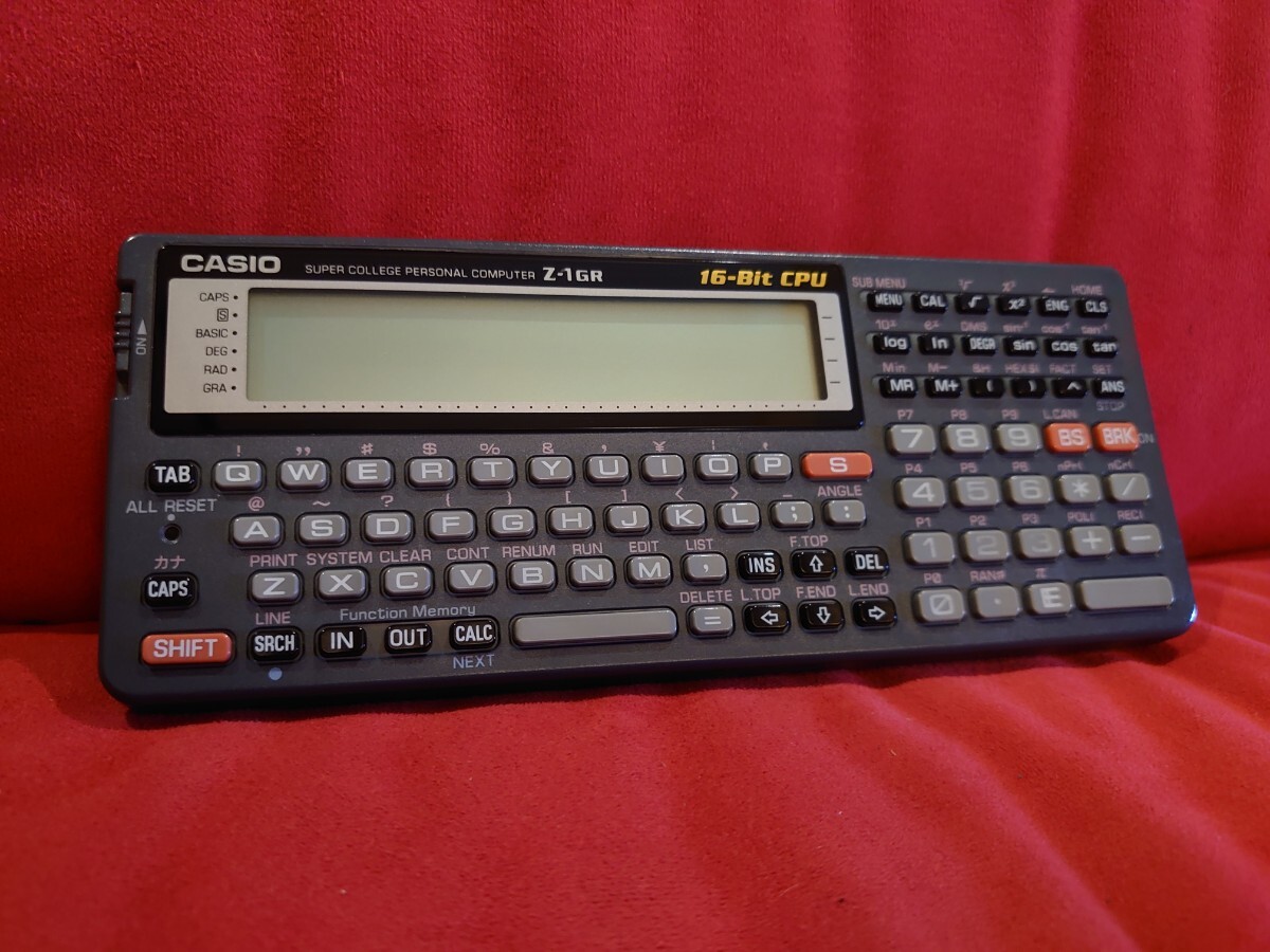【CASIO】Z-1GR 16Bit PC POCKET COMPUTER ジャンク ポケコン カシオ ポケットコンピュータ プログラム電卓 電卓 