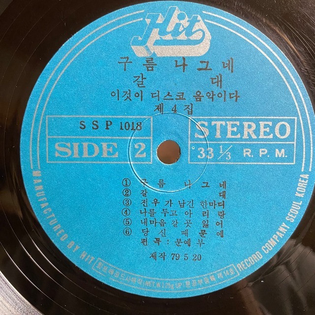 韓国歌謡ディスコファンク名盤 LP Ra Eum Pa & Hit Recording Orchestra This Is Disco Music Vol.4 1979 SSP-1018 ディスコブレイクの画像3