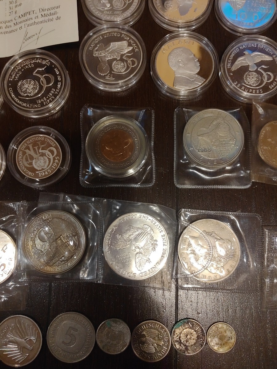1円〜 ! 銀貨 アンティークコイン オリンピック メダル コイン 中国 記念メダル EXPOなど 約70枚 まとめ売りの画像8