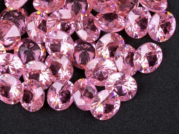 ★ピンクカラー キュービックジルコニア ルース 10mm おまとめて大量約25個セット 人工ダイヤモンド ラウンドブリリアントカット Nw64_画像3