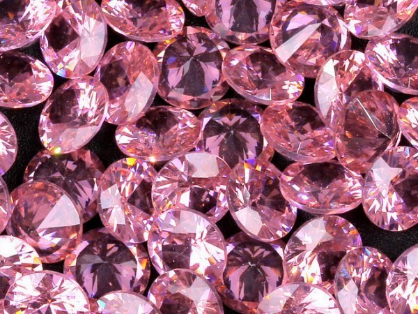 ★ピンクカラー キュービックジルコニア ルース 10mm おまとめて大量約25個セット 人工ダイヤモンド ラウンドブリリアントカット Nw64_画像2