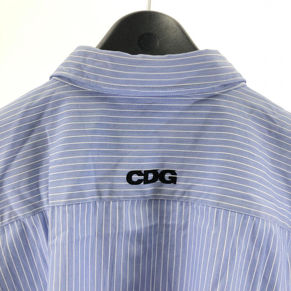 【中古】COMME des GARCONS CDG AD2019 裾フリンジ加工 オーバーサイズシャツ サイズXL ブルー SZ-B006 コムデギャルソン[240017613873]の画像7