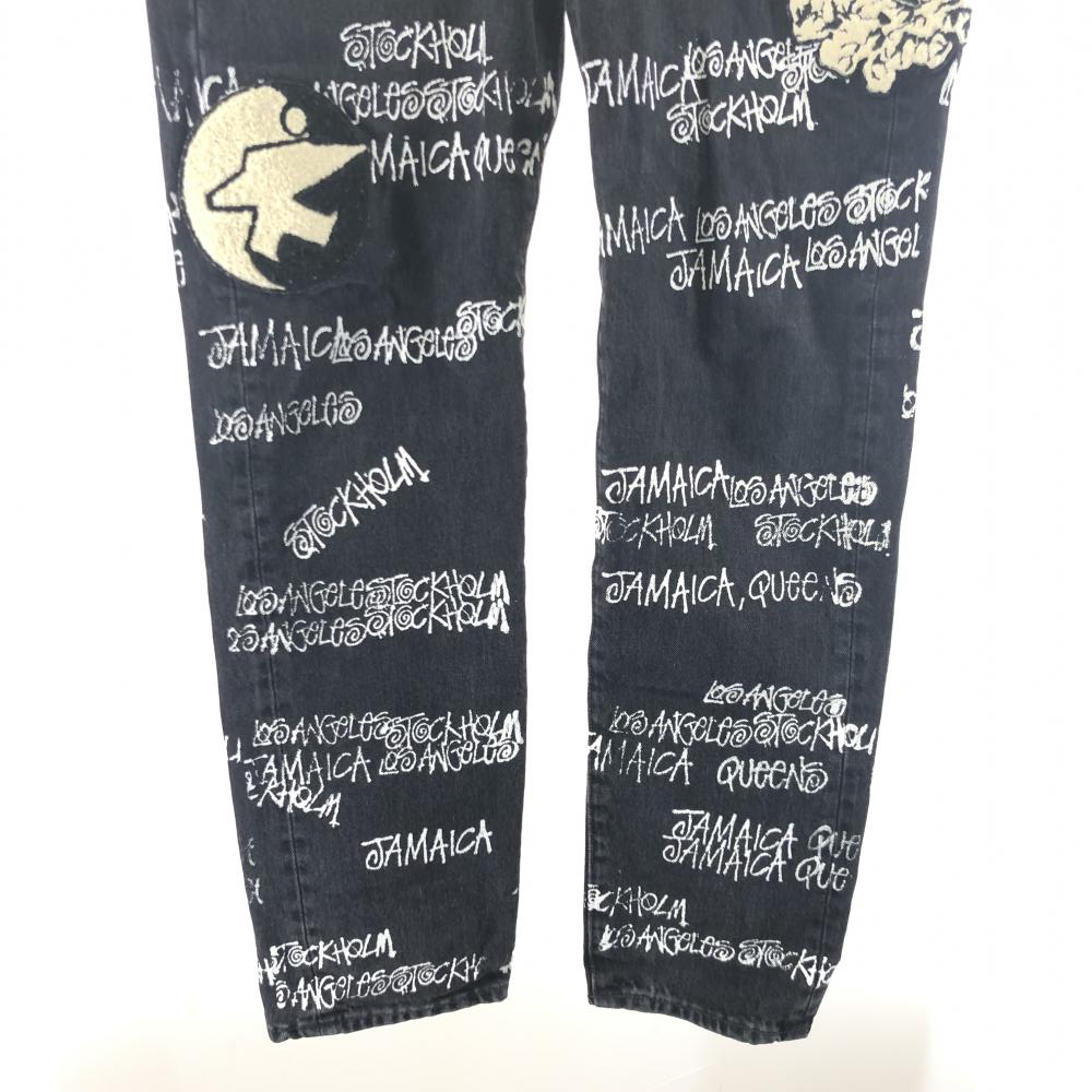 【中古】denim tears×LEVI'S×STUSSY ブラックデニムパンツ W32 L32 デニムティアーズ×リーバイス×ステューシー[240017620645]_画像3