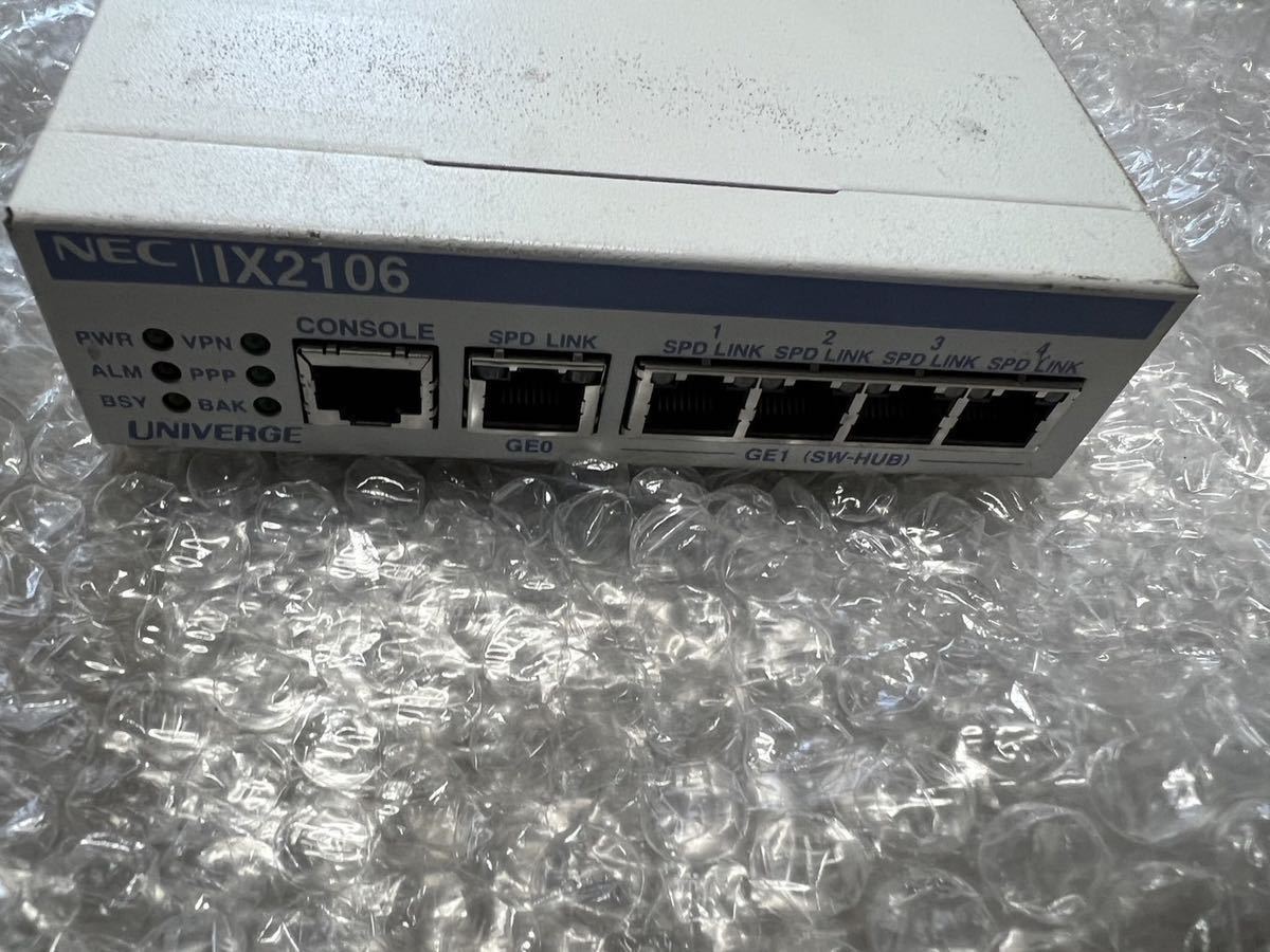 NEC UNIVERGE IX2106 VPN対応高速ルータ 通電済み ケーブル付きの画像1
