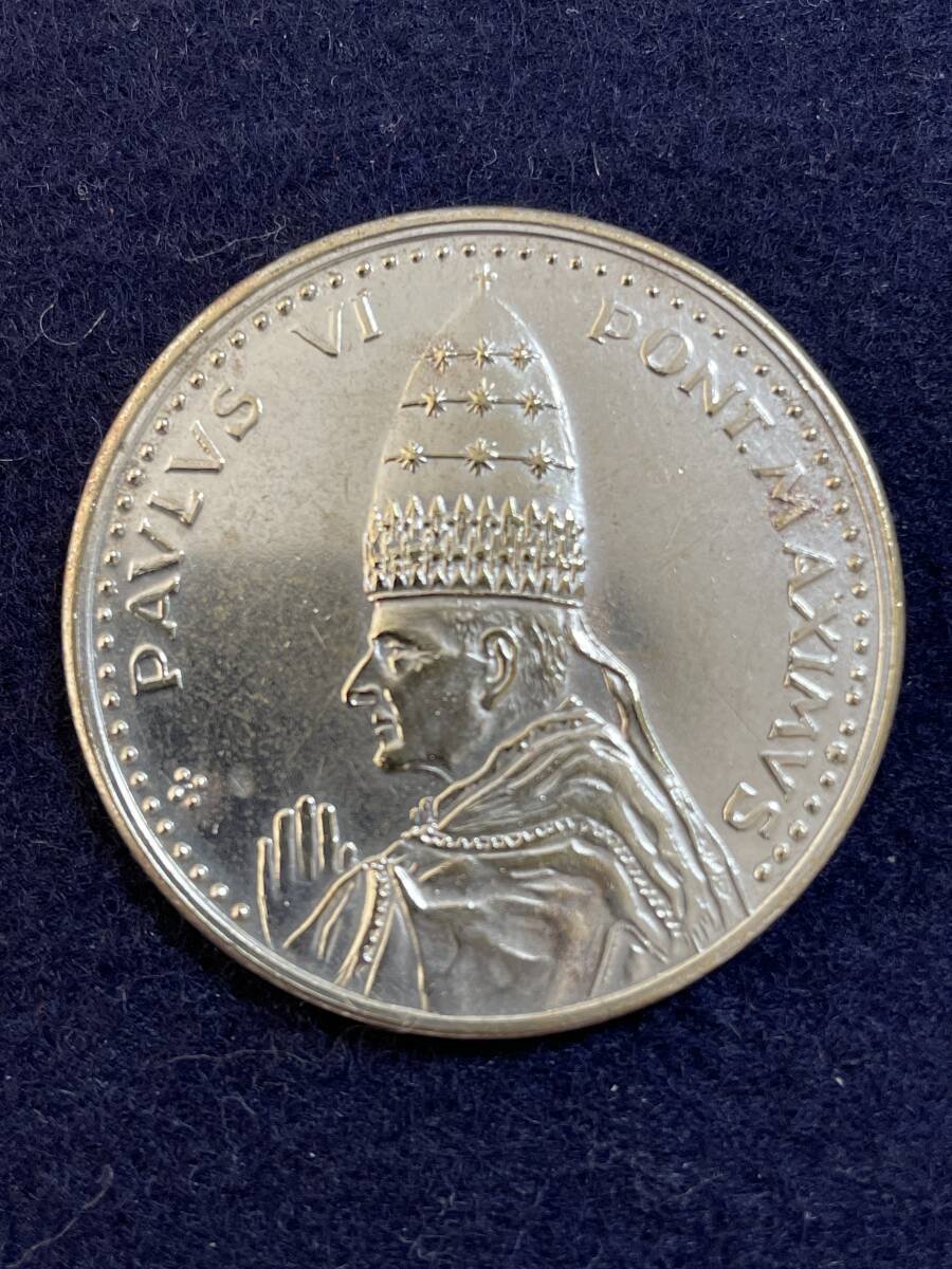 バチカン市国 ローマ教皇 パウロ6世 アンティーク 銀貨 外国コインの画像1