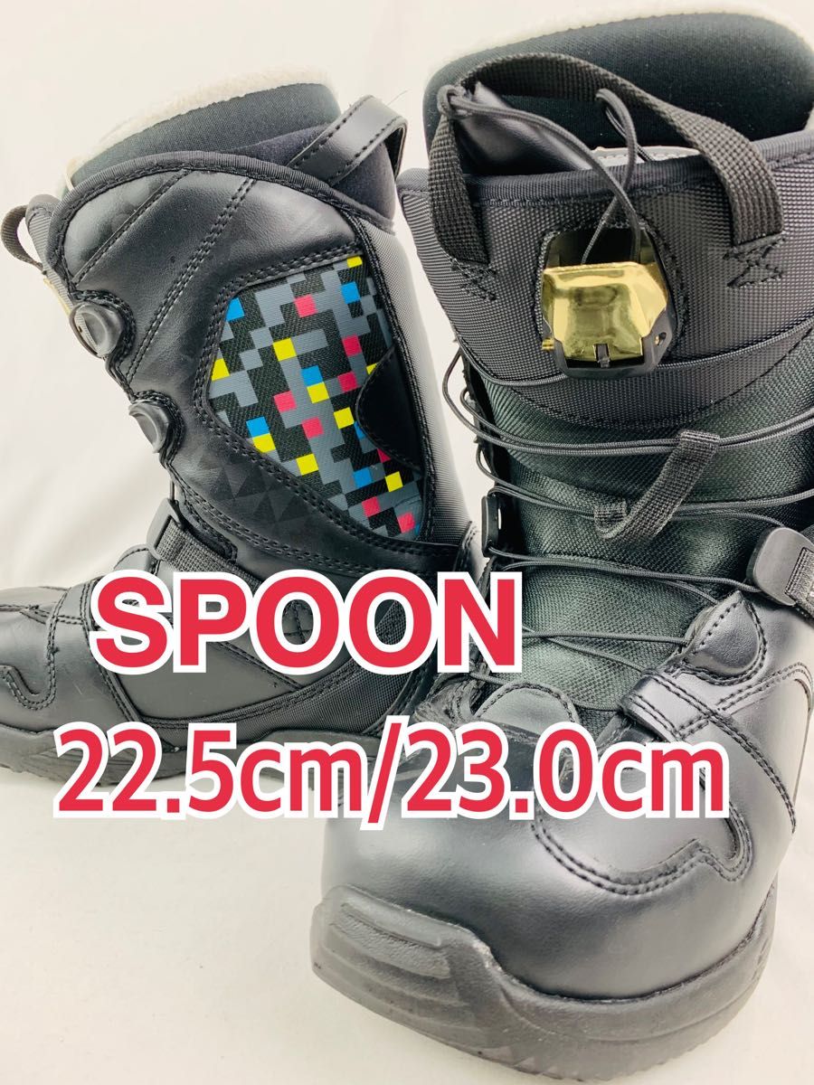 SPOON　スノボブーツ 22.5　クイックレース　スノボ　レディース　ジュニア