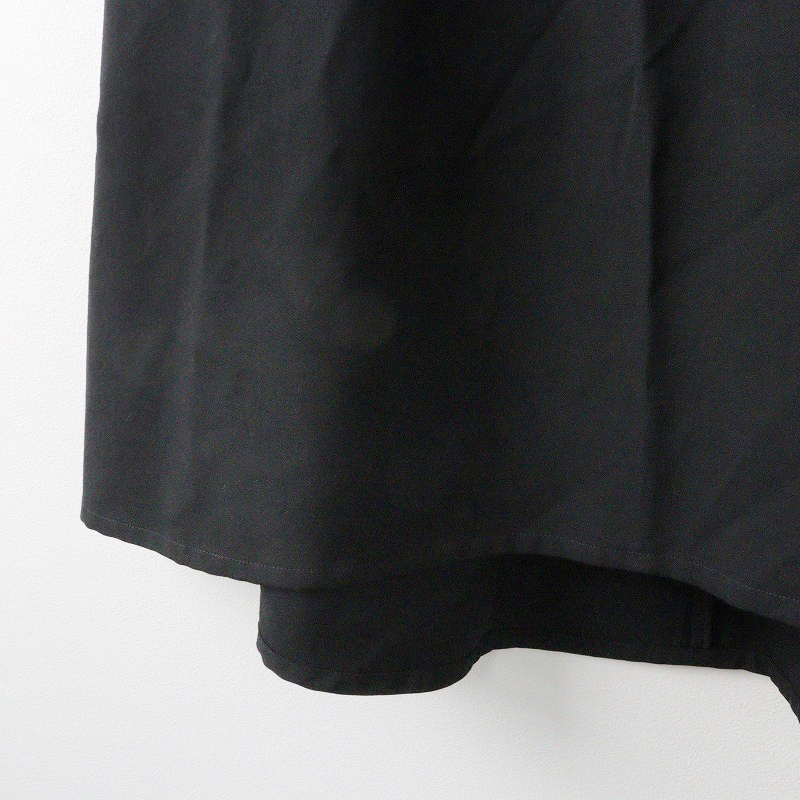 ワイズ ヨウジヤマモト Y's Yohji Yamamoto ウールギャバ Aライン ロングスカート 3/ブラック 黒 マキシ【2400013815482】_画像4