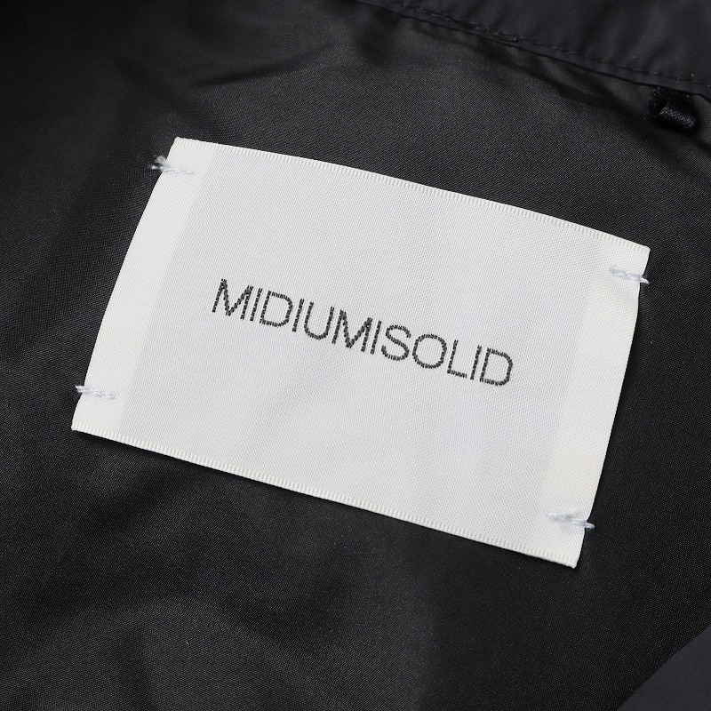  midi umi solid MIDIUMISOLID Zip выше жилет / черный внешний [2400013818247]