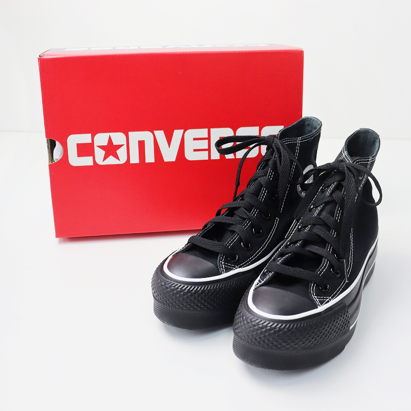 美品 試着程度 コンバース CONVERSE ALL STAR LIFTED HI オールスター ハイカットスニーカー 22.5/ブラック【2400013824224】_画像1