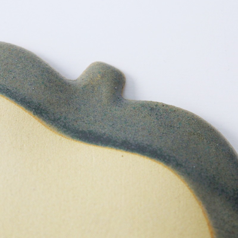 極美品 よしざわ窯 銅緑釉 パッチワークのりんご皿/グリーン 食器 プレート アップル【2400013816960】の画像7