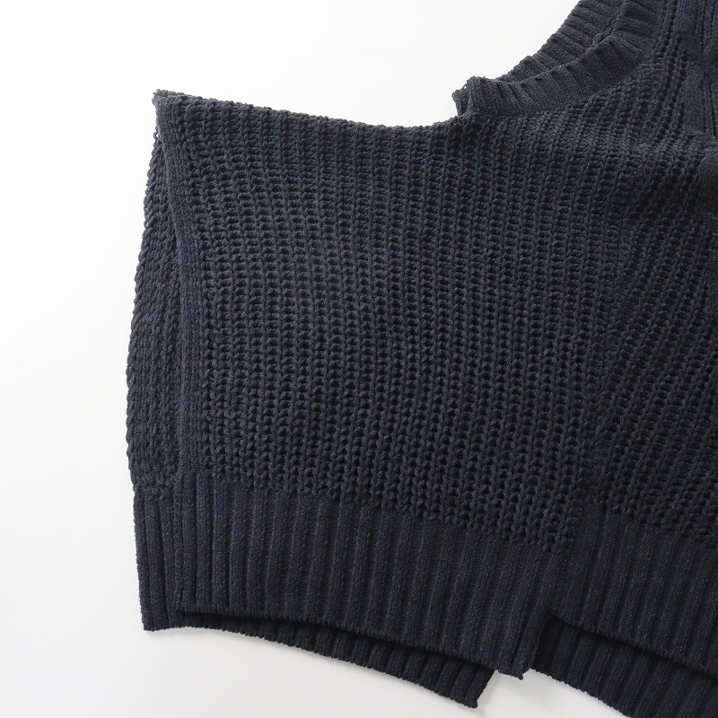  large size aznouazo Ora kaas know as olaca enough cable the best 3/ navy no sleeve knitted [2400013845519]