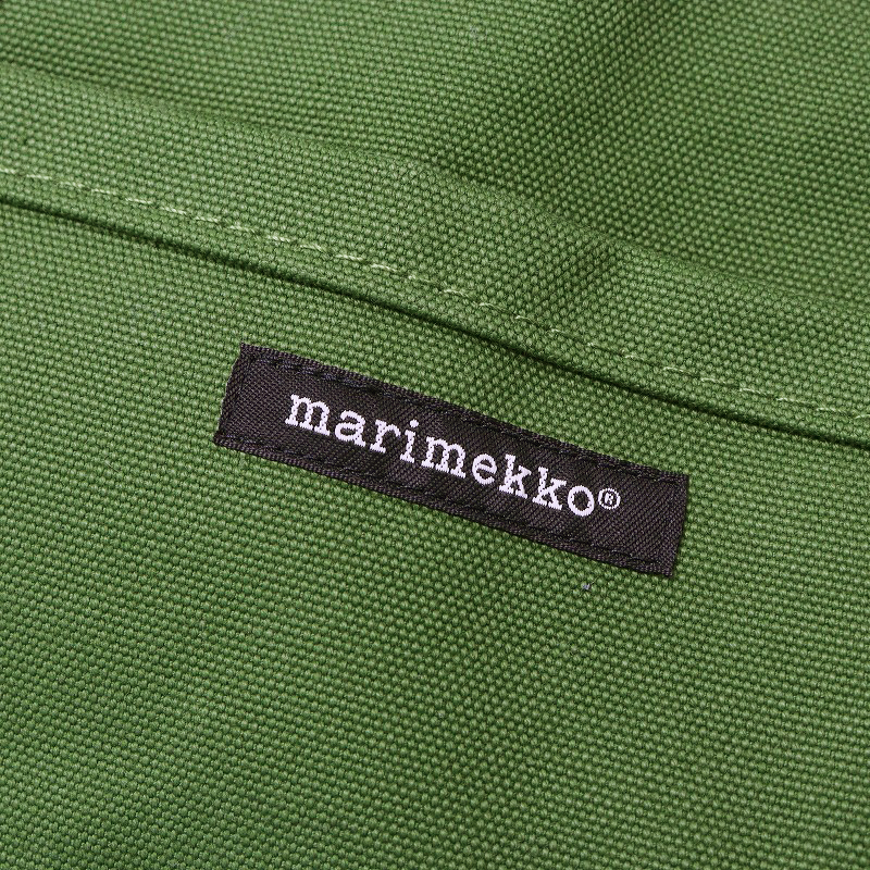 マリメッコ marimekko キャンバストートバッグ /カーキグリーン ハンドバッグ スモール セカンドバッグ ピクニックバッグ【2400013850650】_画像8