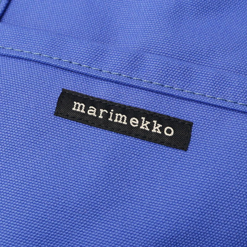 マリメッコ marimekko キャンバストートバッグ /ブルー系 ハンドバッグ スモール セカンドバッグ ピクニックバッグ 【2400013850667】_画像7