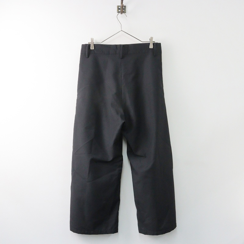 Limi feu Yohji Yamamoto LIMI feumoheya... wool wide pants S/ black bottoms flair long wide [2400013850421]