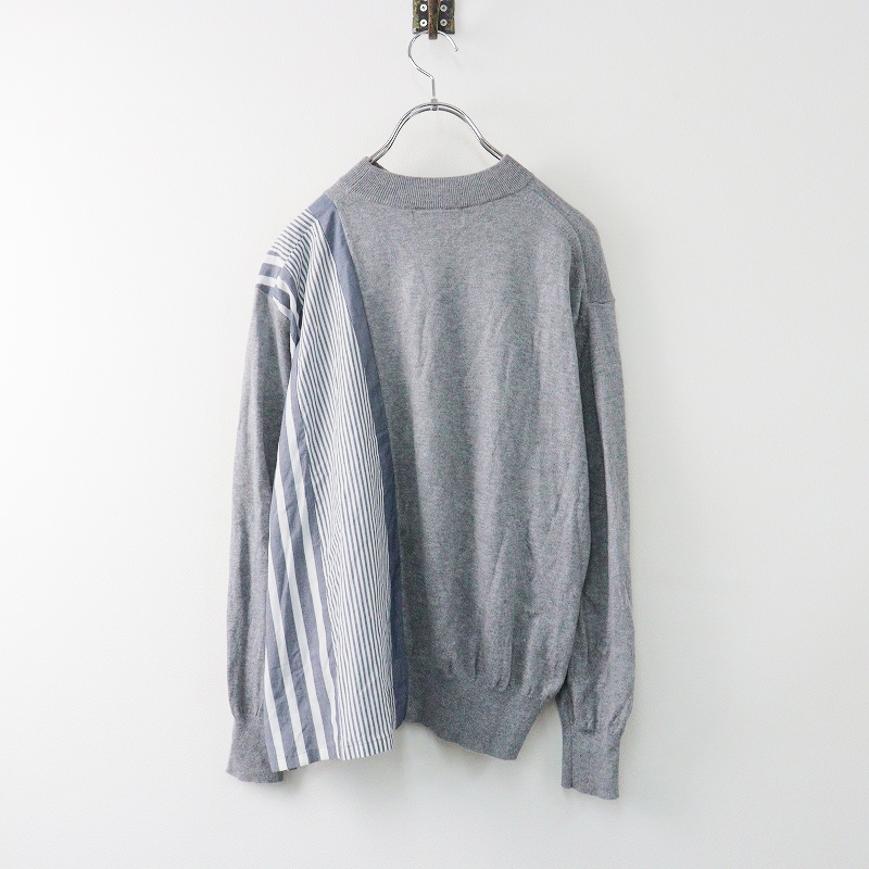  Zucca zuccaasimeto Lee switch knitted cut and sewn M/ Great ps stripe long sleeve [2400013854771]