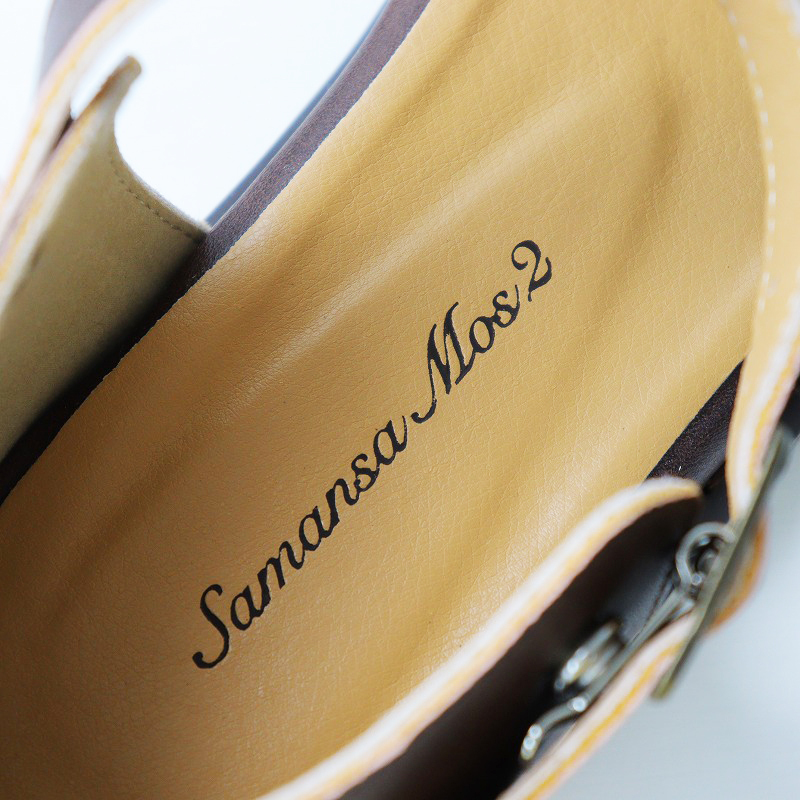  unused sa man sa Moss Moss Samansa Mos2 SM2 one strap shoes M/ Brown eko leather 23.5cm shoes [2400013855242]