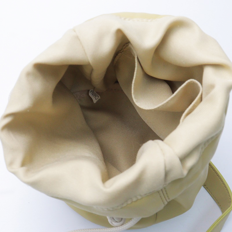 美品 オデットエオディール Odette e Odile【別注】ESLOW CYLINDER DRAWSTRING BAG ドローストリングバッグ/ベージュ【2400013857390】_画像5