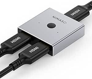 NIMASO HDMI 分配器 hdmi 切替器/セレクター (安定版) 4K 60HZ 3D/1080p 双方向 2入力1出力/_画像1