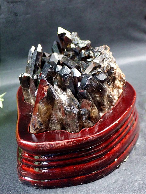 AAA級【魔除け】◆天然モリオン(黒水晶）クラスター178C6-80C127bの画像2
