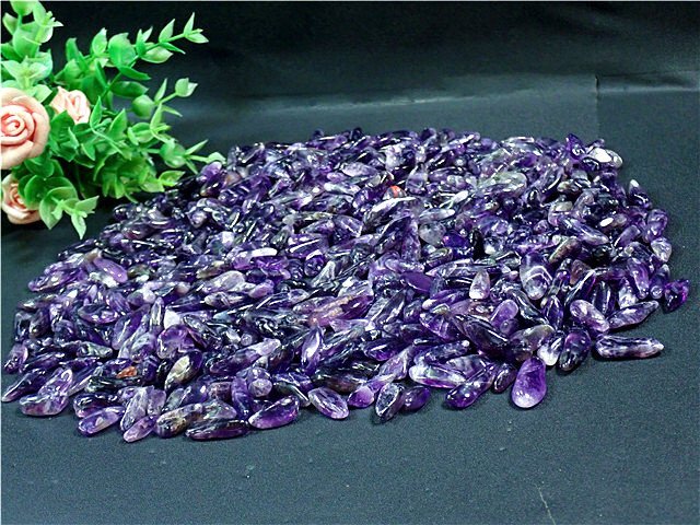 「在庫処分」天然～愛の守護石～夢幻紫水晶アメジストチップ177G11-24G12Zの画像2