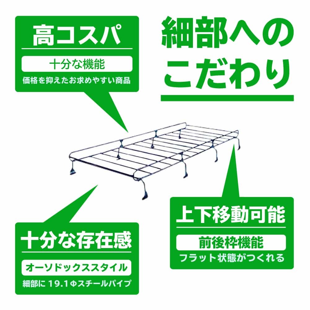 ルーフキャリア Lシリーズ 精興工業 タフレック L271 アトレー ハイゼット ハイゼットカーゴ バモス タウンボックス ブラボー等_画像4