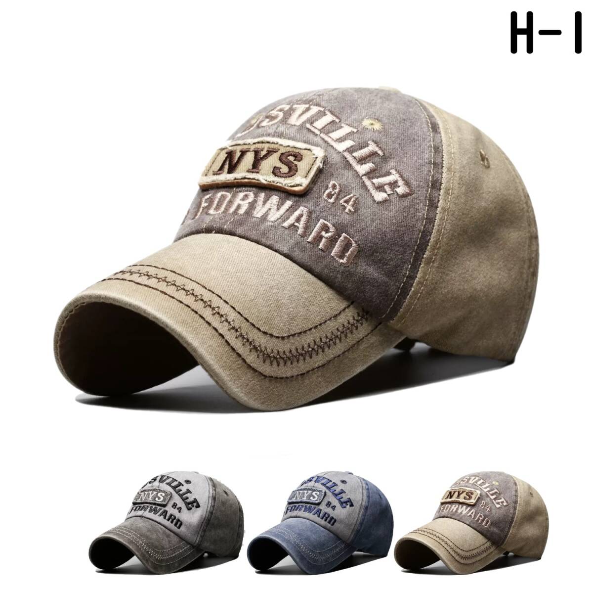 メンズキャップ 帽子キャップ NYS刺繍キャップ ワールキャップ デニムキャンプ 野球帽子 野球帽 レディースキャップ の画像1