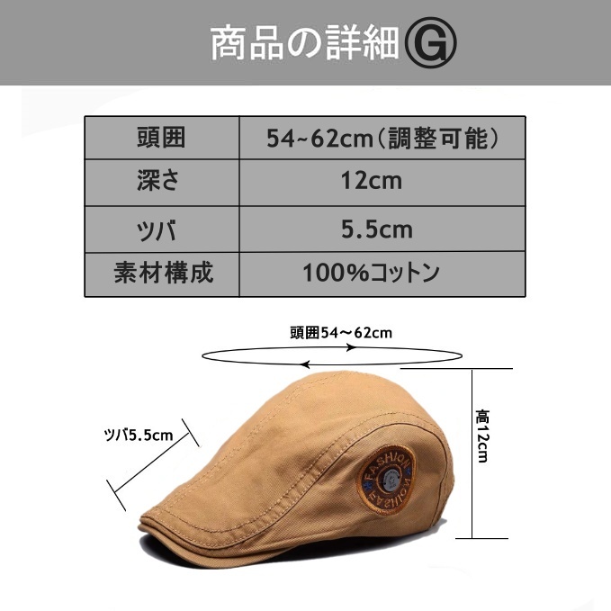 メンズ ハンチング帽子 ハンチング ベレー帽 デニムハンチング ウオッシュ加工 ダメージ加工 カジュアル派帽子 メンズ G1_画像10