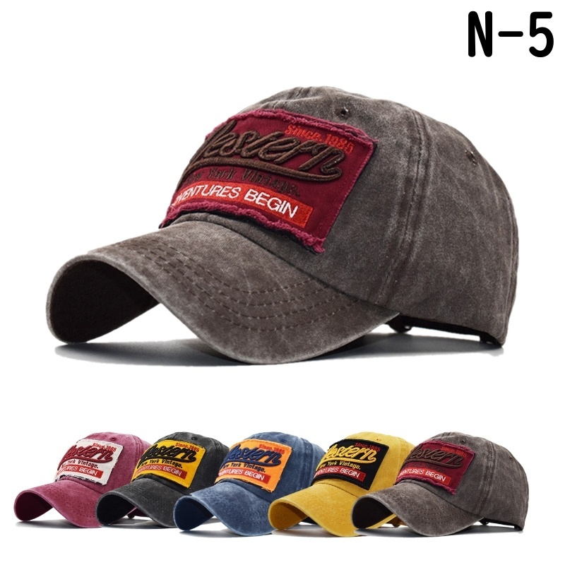 メンズキャップ メンズ帽子 レディースキャップ ダメージ加工キャップ カラーN メンズ キャップ 野球帽 釣り帽子 釣りキャンプの画像5