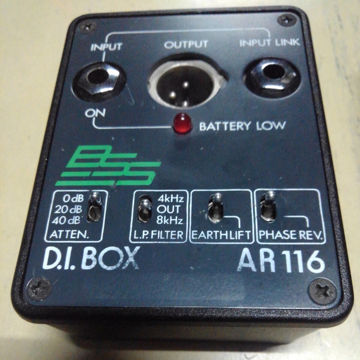 BSS AR116/AR117 D.I. BOX　2台セット ファンタム電源　ダイレクトボックス　DIボックス DI BOX 　AR-116 AR1-117 _文字薄れ有り