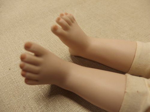 0440437w【ビスク市松人形 陶器人形】腕、腹、足綿詰め/着物なし/日本人形/着せ替え人形/女の子/中古品