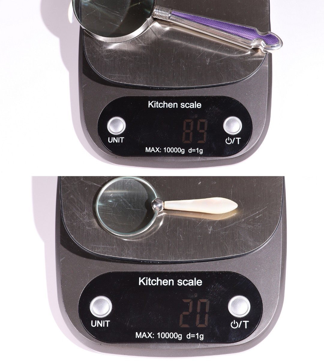 CD74 英国アンティーク純銀製拡大ルーペ 虫眼鏡 スターリング