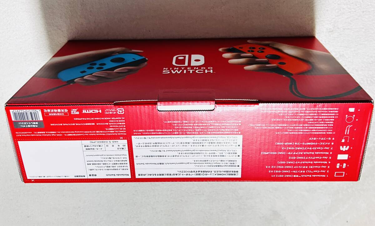 【新品/未使用】任天堂 ニンテンドー スイッチ Nintendo Switch 本体 Joy-Con L ネオンブルー R ネオンレッド 2019年8月発売モデルの画像3