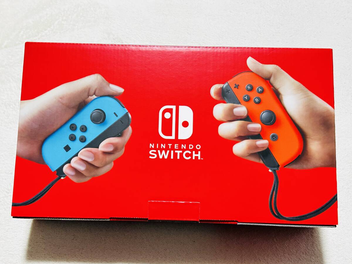【新品/未使用】任天堂 ニンテンドー スイッチ Nintendo Switch 本体 Joy-Con L ネオンブルー R ネオンレッド 2019年8月発売モデルの画像2