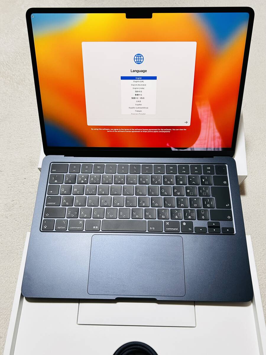 【新品/未使用】Apple MacBook Air M2 2022 (13インチ,8GB RAM,256GB SSD,8コアCPU/8コアGPU) ミッドナイトの画像6