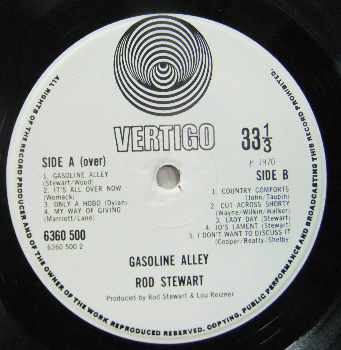 Rod Stewart / Gasoline Alley / '70UK Vertigo / 初期プレス_画像9