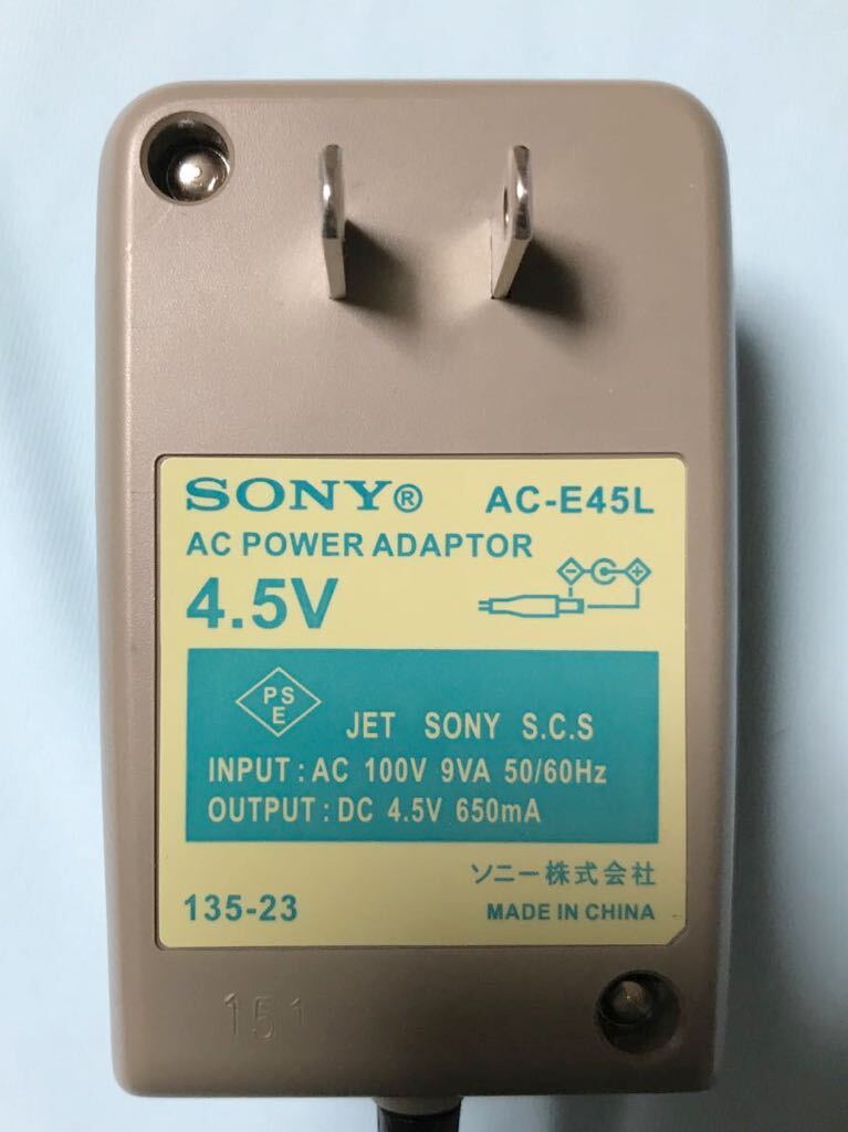 AC power supply adaptor SONY Sony 4.5V [AC-E45L]TCD-D100 for tiks man DAT