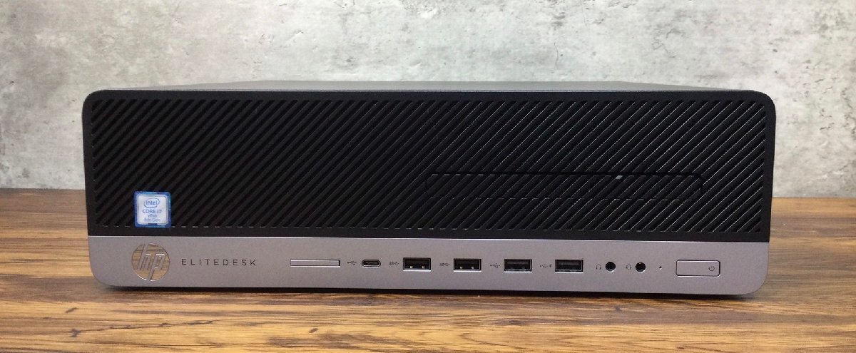 1円～ ●HP ELITEDESK 800 G4 SF / Core i7 8700 (3.20GHz) / メモリ 16GB / HDD 1TB / DVD / Windows10 Pro 64bitの画像1