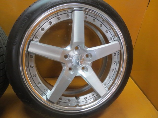 ☆スピスタ☆タイヤホイール WORK グノーシス GR3 コルベット C5 カマロ 255/35R19 285/30R20 9/10.5J +52 120.65-5 4本 R19250 中古 23 22の画像2