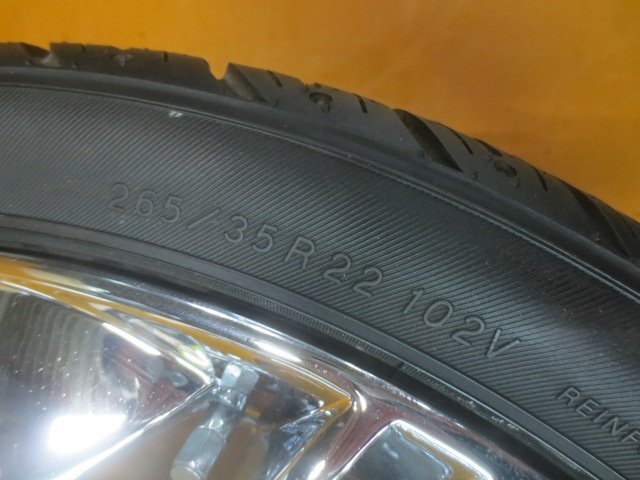 ☆スピスタ☆タイヤホイール　ドルチェ メッキ　クライスラー 300C　22インチ　9.5J　+20　115-5　265/35R22　R2207　中古　12　_画像6