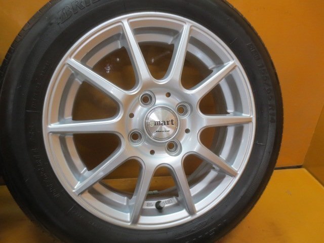 ☆スピスタ☆タイヤホイール　マナレイスポーツ smart　タント Nシリーズ スペーシア　155/65R14　4.5J　+43　100-4　4本　R141117 中古 21_画像2