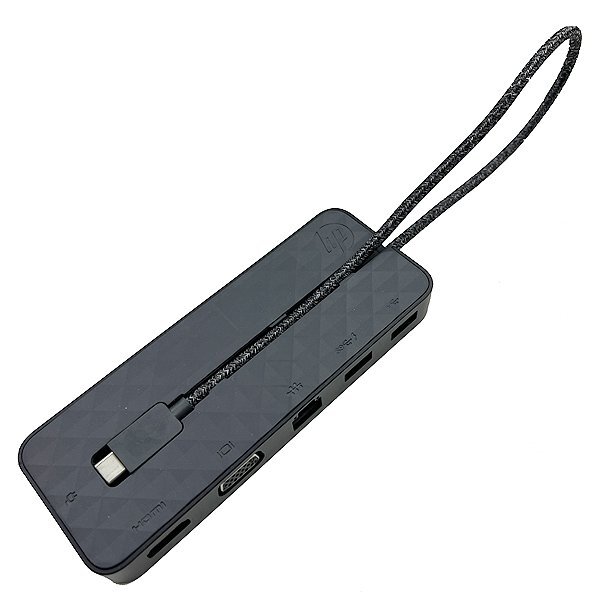 HP USB-C Mini Dock HSA-Q001PR マルチハブ USB3.0 USB2.0 RJ45(有線LAN) VGA HDMI 通電確認済 ジャンク PCパーツ 部品 周辺機器 YA3033_画像1