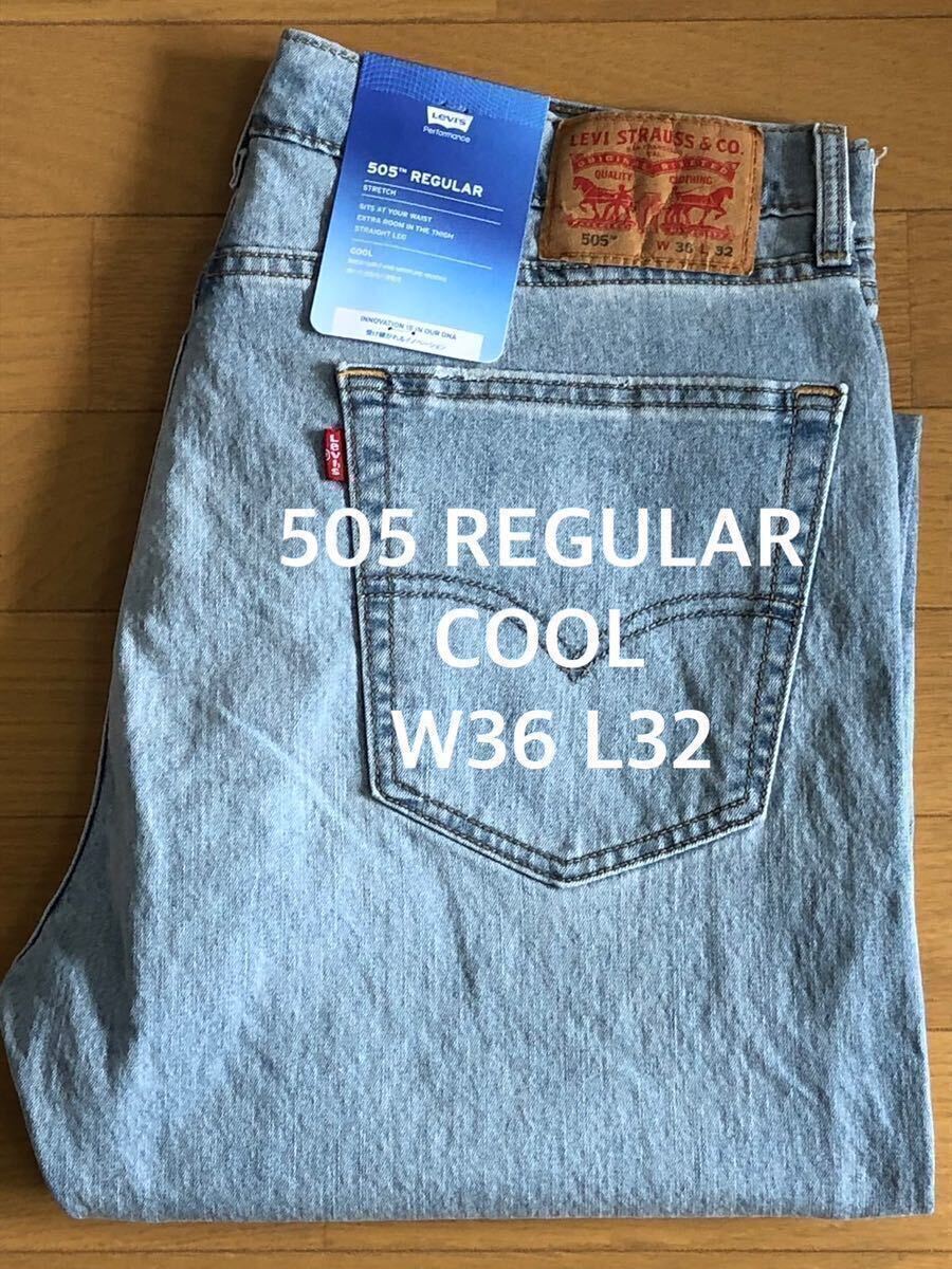 Levi's 505 REGULAR FIT WORN IN LIGHTINDIGO COOL W36 L32_画像1