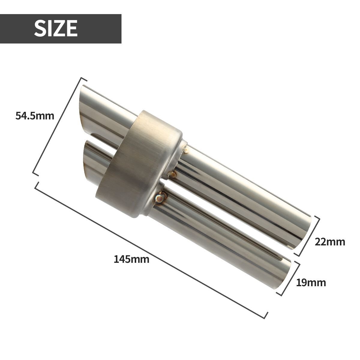 汎用 マフラー Φ54.5 インナーサイレンサー 外径54.5mm 消音器 バッフル 音量調整 SZ1002-Lの画像3