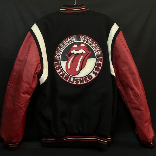DDc274D10 low кольцо Stone zThe Rolling Stones ESTABLISHED 1962 мужской рукав кожа L размер куртка рукав кожа 