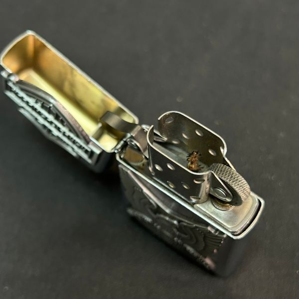 GDc293Y06 ZIPPO ジッポー HARLEY-DAVIDSON MOTOR CYCLES USA ケース付き 箱付きの画像6