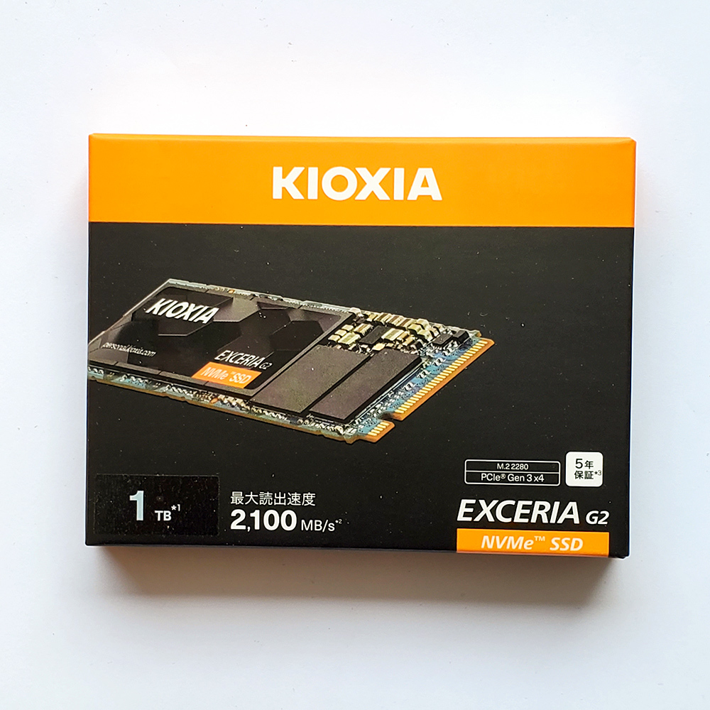 KIOXIA EXCERIA G2 SSD 1TB NVMe M.2 Type 2280の画像1